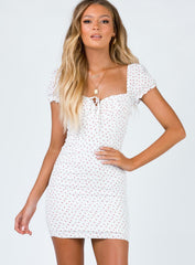 Natalina Mini Dress White / Red