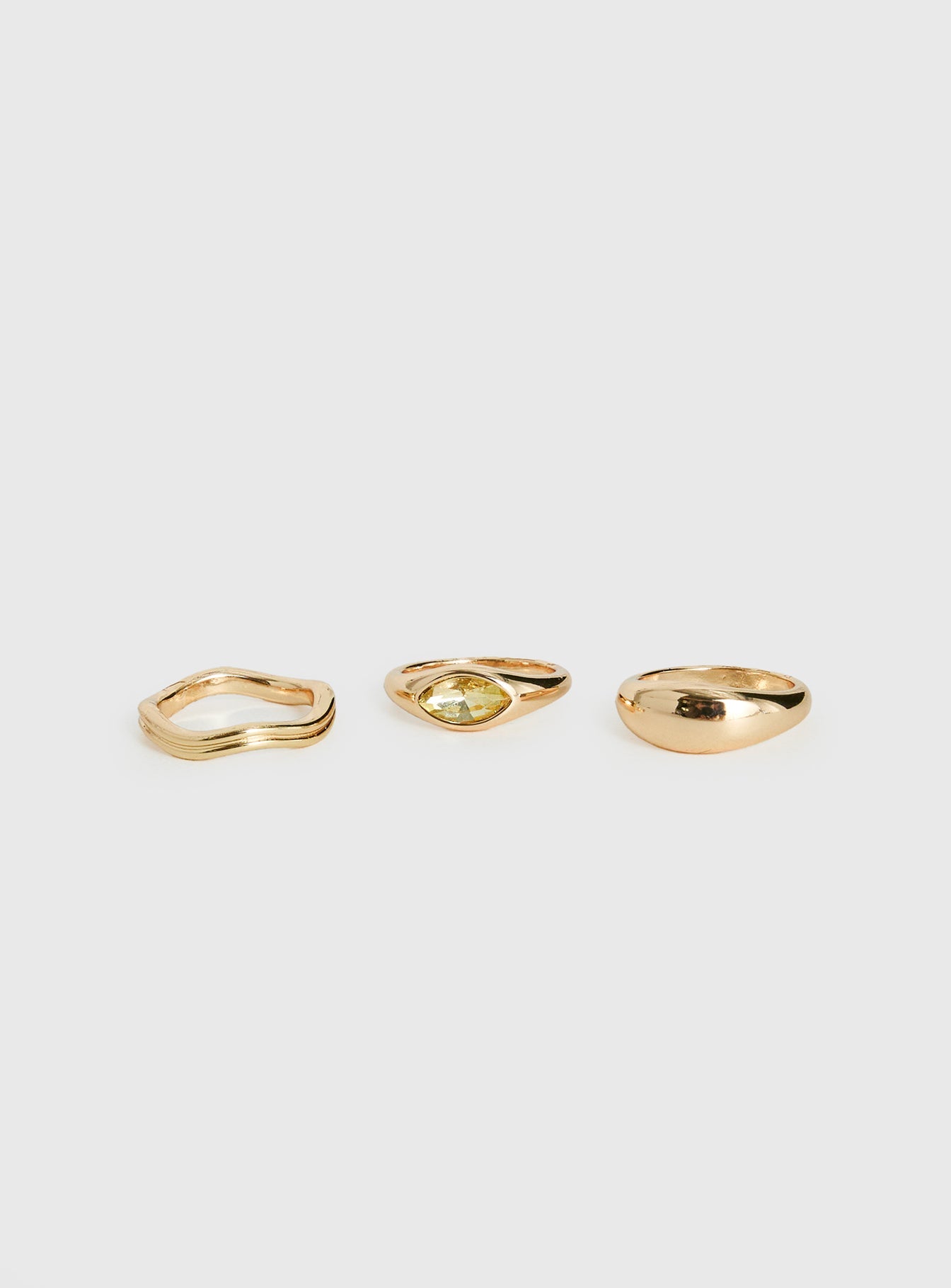 So Composed Ring Pack Gold