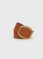 Sunbeam Faux Suede Belt Brown