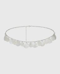 Chasing Sunsets Shell Detail Belt Silver