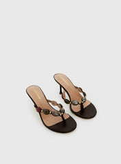Nina Bead Heels Chocolate