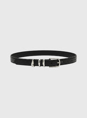 Naela Faux Leather Belt Black / Silver