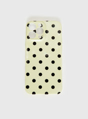 Milda iPhone Case Butter / Brown Polka