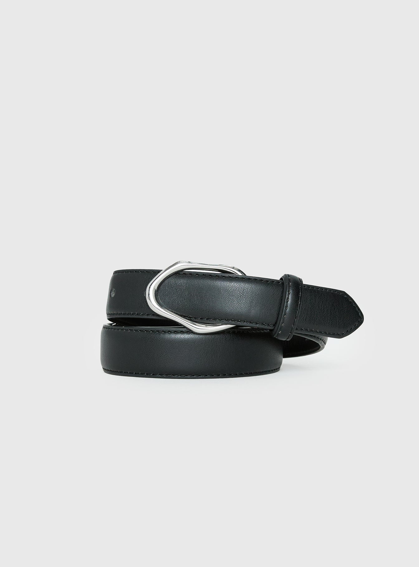 Elenna Faux Leather Belt Black / Silver