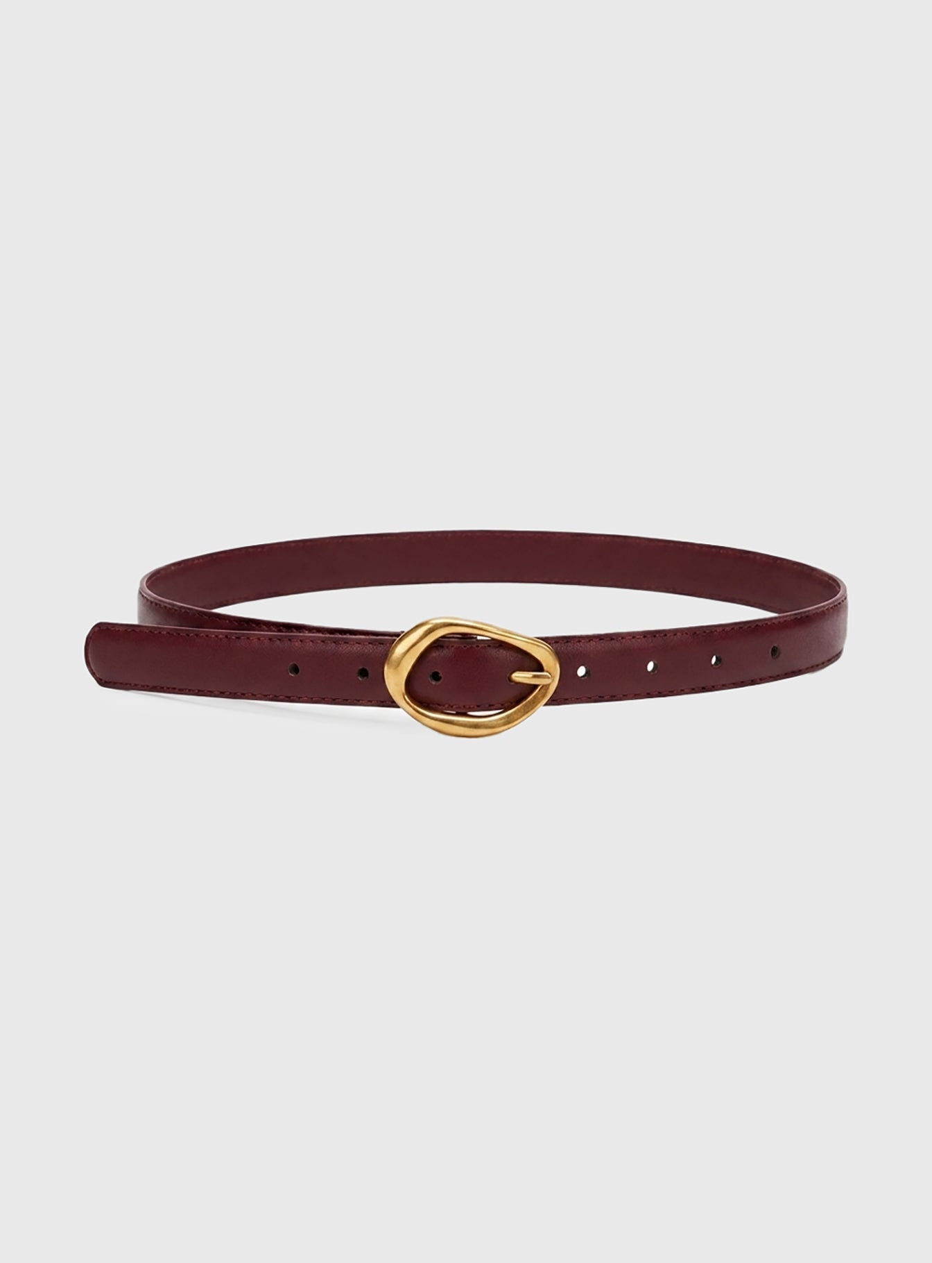 Atreides Faux Leather Belt Burgundy / Gold