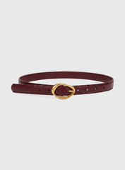 Atreides Faux Leather Belt Burgundy / Gold