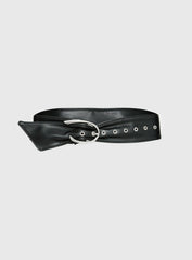 Sirena Faux Leather Belt Black / Silver