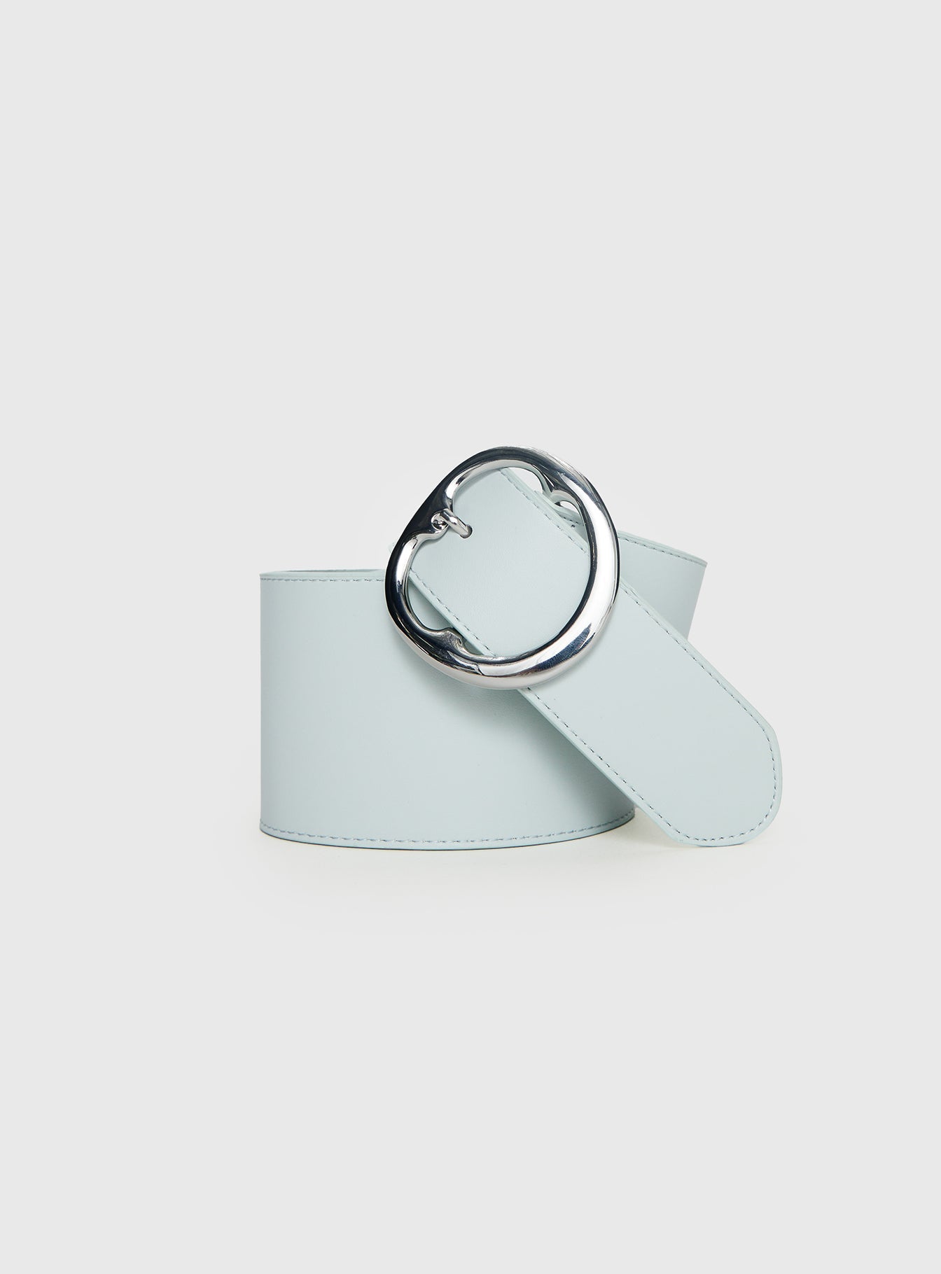 Katryna Faux Leather Belt Grey / Silver