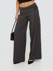 Silver Moon Tie Pants Charcoal