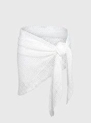 California Sunshine Knit Sarong White