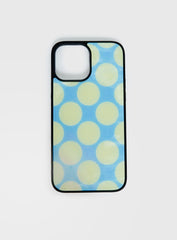 Money Drop iPhone Case Blue / Yellow Polka Dot