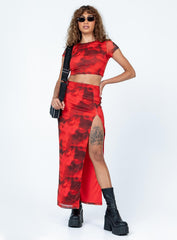 Rosie Mesh Set Red Multi