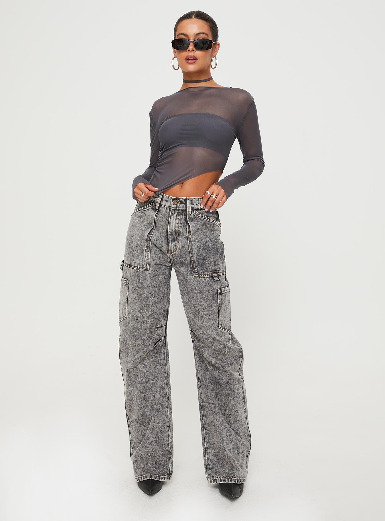 Marier Long Sleeve Top Slate