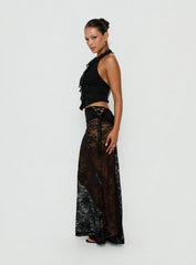 Marenya Lace Maxi Skirt Black