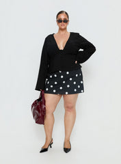 Serefina Long Sleeve Top Black Curve