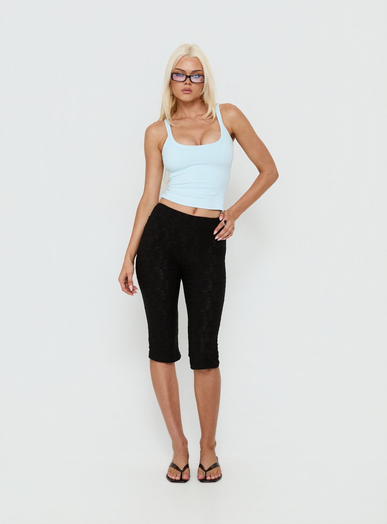 Samaira Capri Pant Black Anglaise