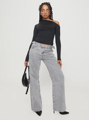 Lasharie Long Sleeve Top Black