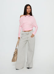 Party Hour Off Shoulder Top Pink
