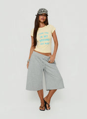 Always In My Dreams Graphic Baby Tee Yellow