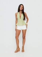 Movies End Halter Top Sage