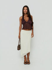 Ladylike Halter Panel Top Brown