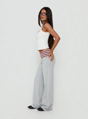 Jetset Pants Grey / Red Stripe