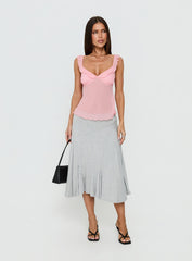 Zayliah Frill Detail Top Pink