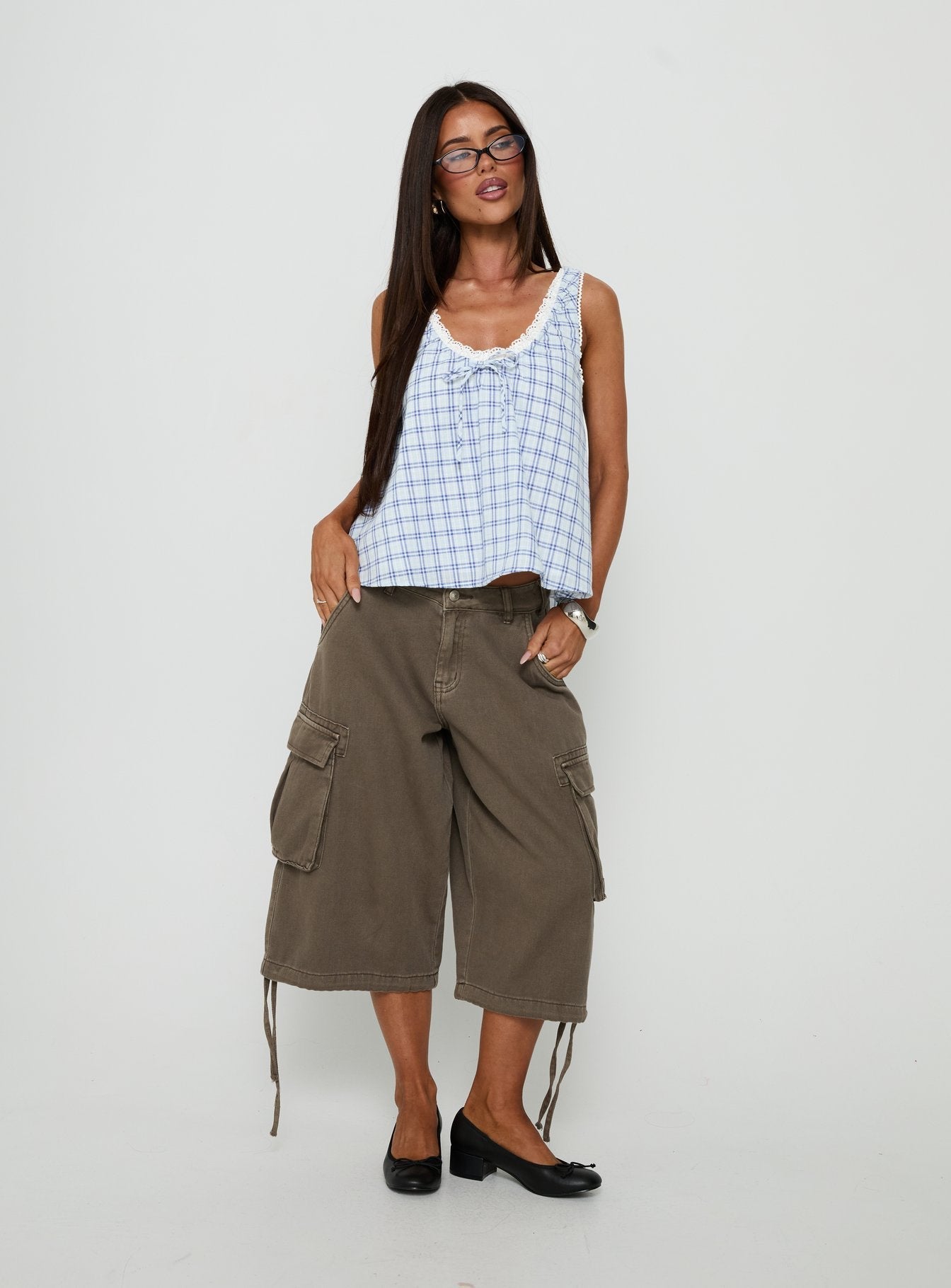 Antiquity Babydoll Top Multi Check
