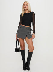 Valette Mesh Long Sleeve Top Black