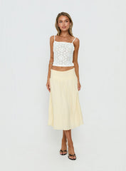 Lichen Lace Backless Top White