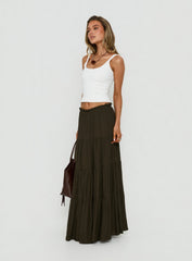 Mya Maxi Skirt Chocolate