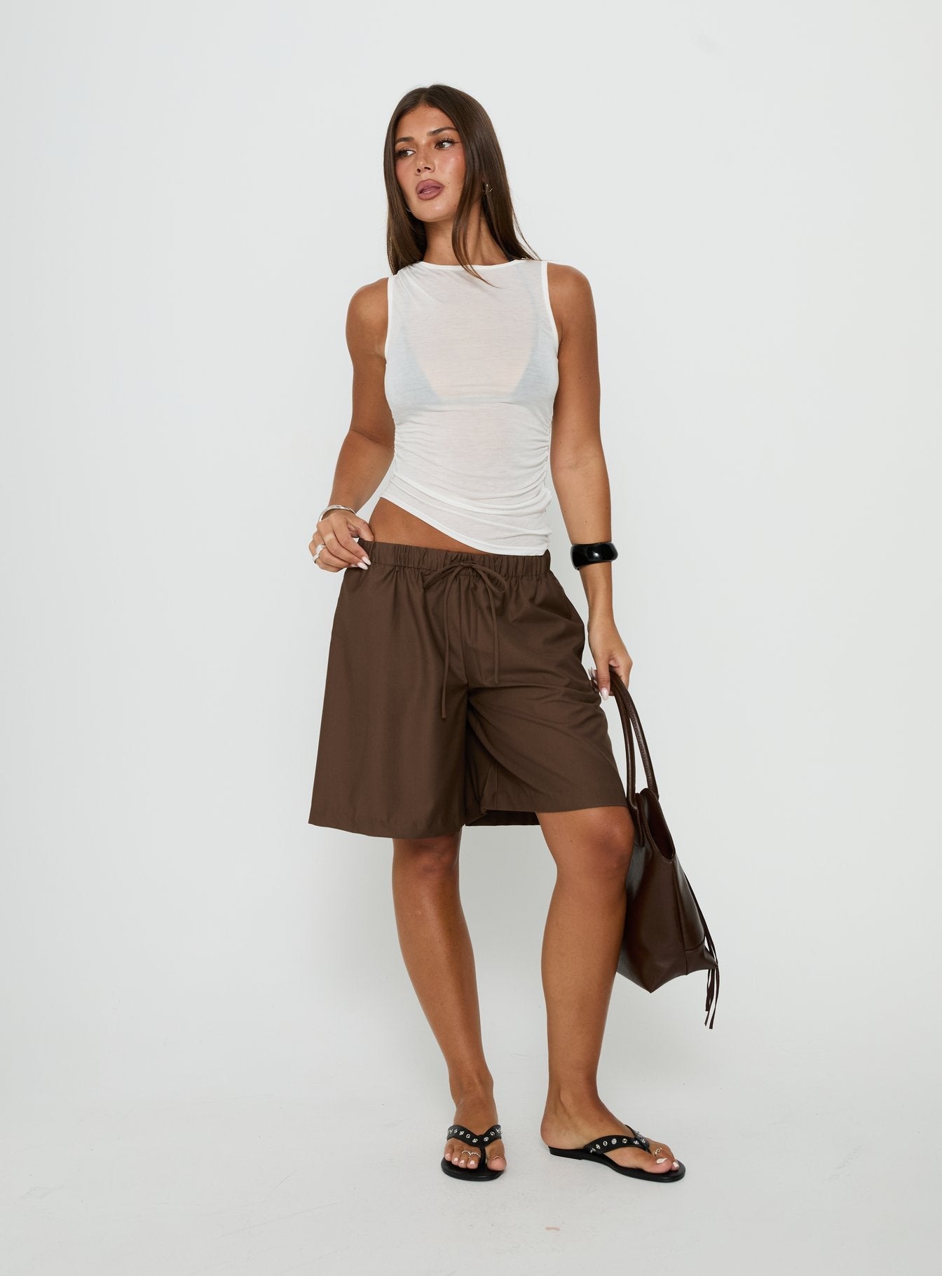 Hopeful Romantic Semi-Sheer Tank Top White