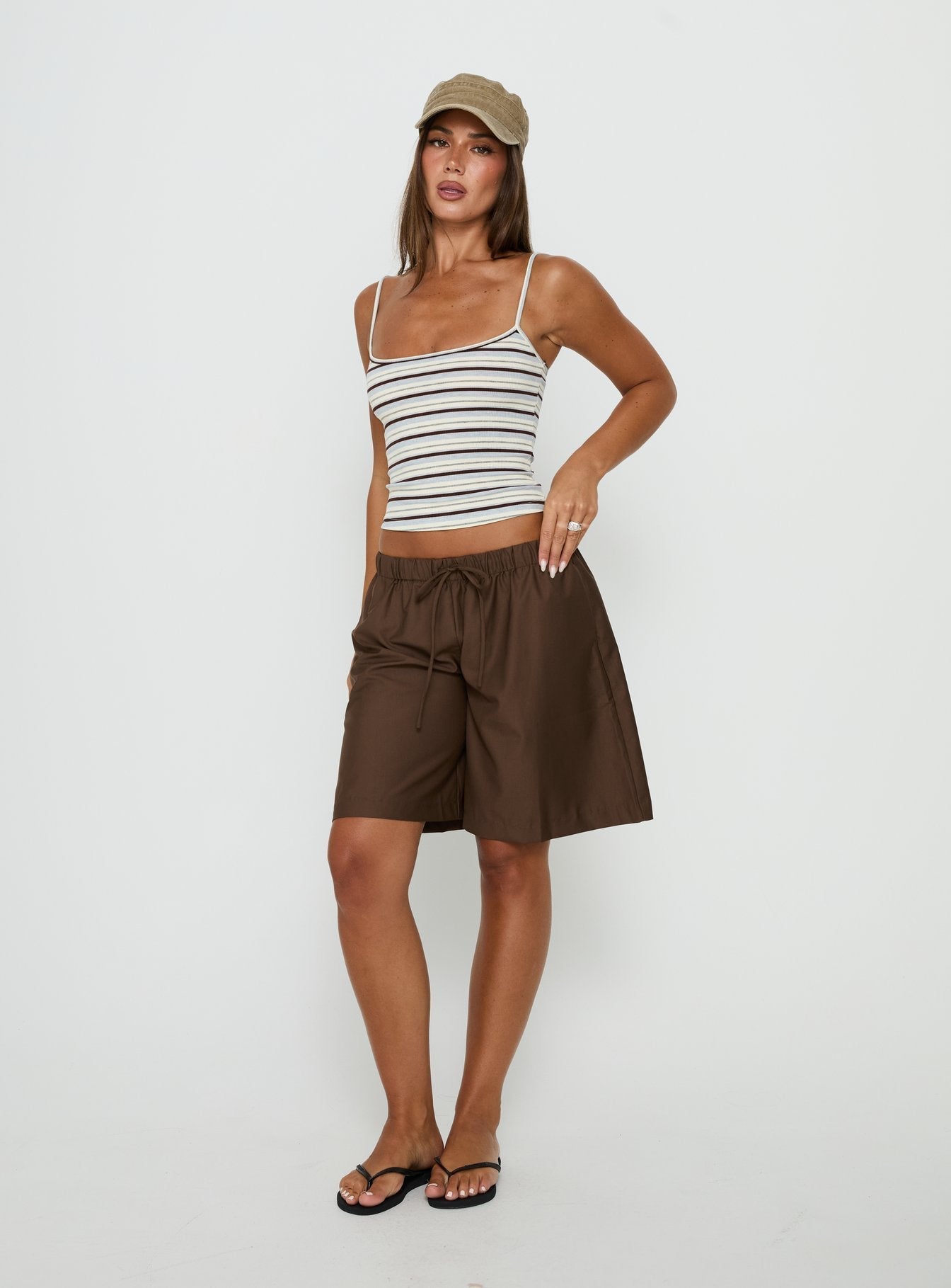 Elzie Knit Cami Tank Multi Stripe