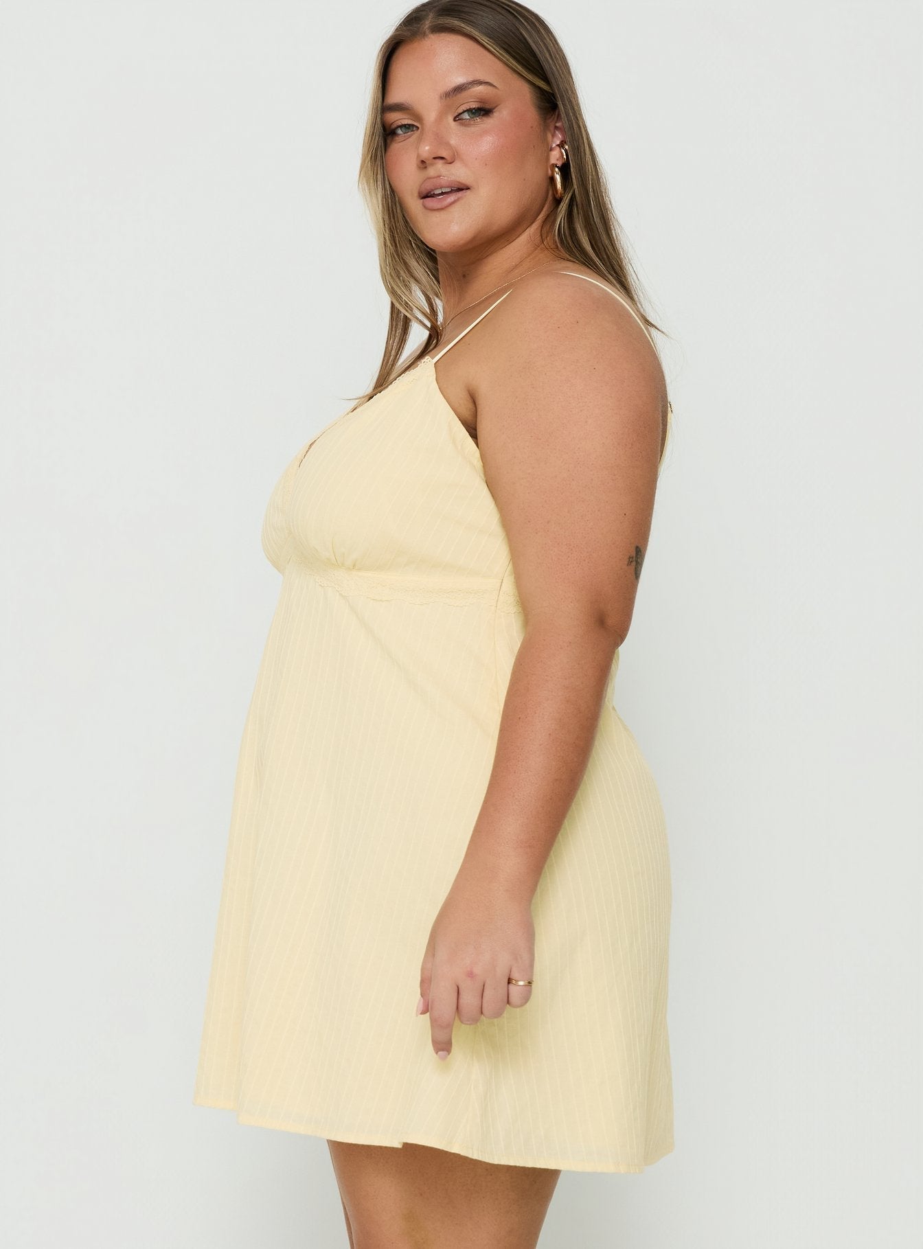 Lunya Mini Dress Lemon Curve