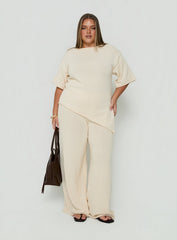 Amelise Knit Poncho Beige Curve