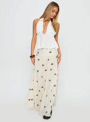 Saddler Halter Top White