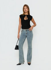 Bethany Low Rise Bootleg Jeans Ice Wash