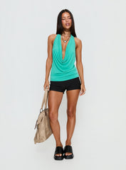 Khoda Studded Halter Top Turqouise