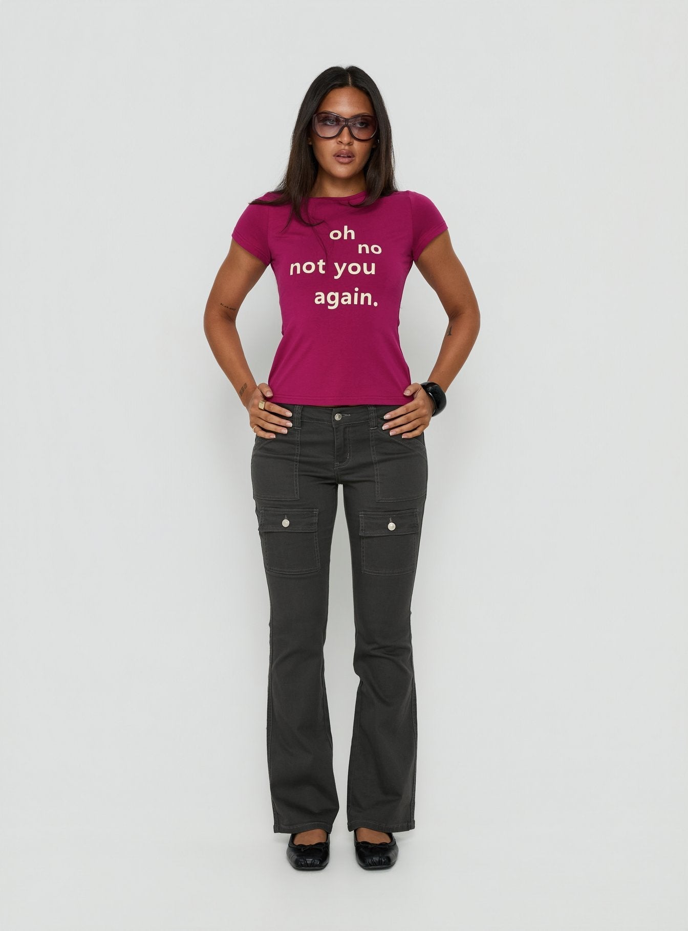 You Again Graphic Top Plum