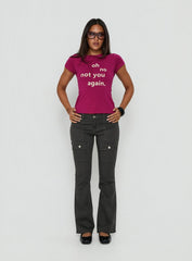Trust Fund Low Rise Bootleg Cargo Pants Charcoal