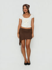 Celinne Layered Micro Bolero Top Cream