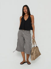 Faira Halter Top Black