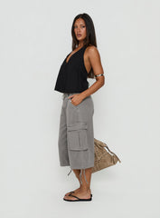 Hudsen Longline Cargo Shorts Charcoal