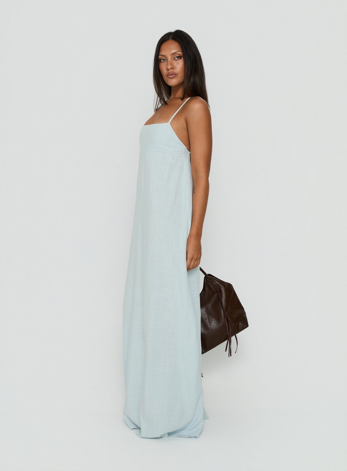 Solie Tie Back Maxi Dress Ice Blue