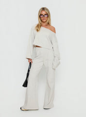 Peaks Flared Track Pants Snow Marle