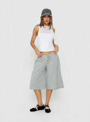 Sondra Boatneck Sheer Panel Tank Top White