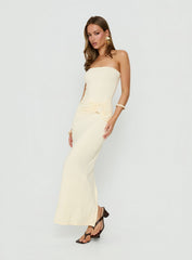 Signature Move Strapless Maxi Dress Butter Yellow
