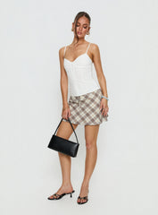 Myrella Button Up Cami Top White