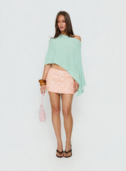 Leslay Sequin Mini Skirt Orange