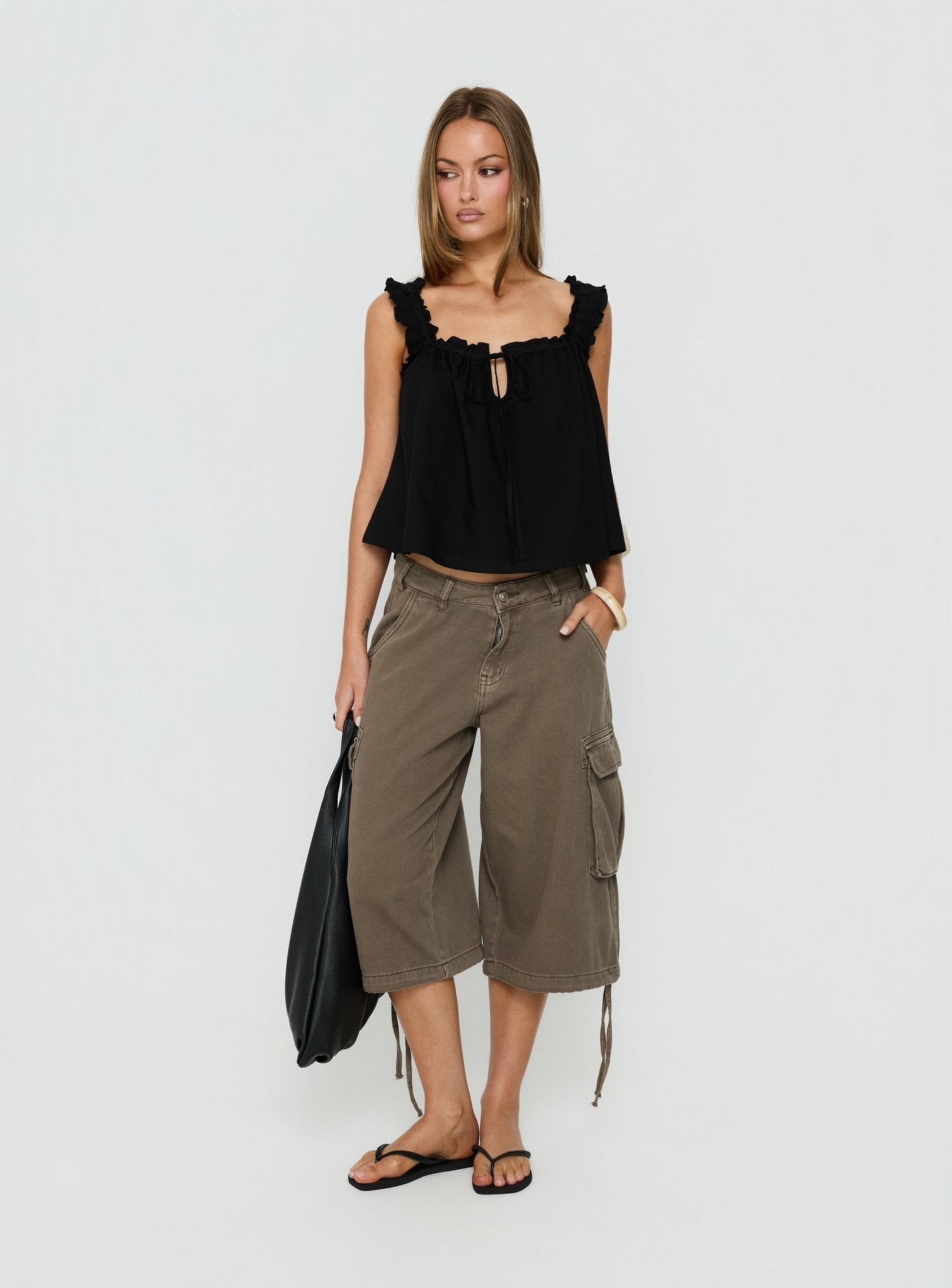 Swing Babydoll Top Black